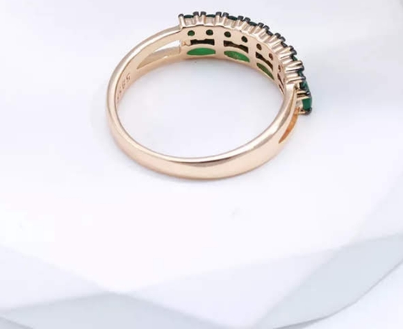 Green Opals Fashion Ring - Picture 7 of 14